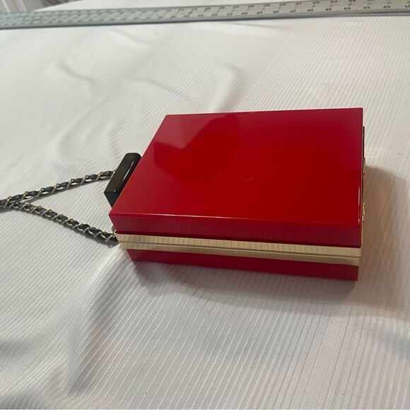 Candy Apple Red Paris Shoulder Bag Purse Handbag - Picture 9 of 12